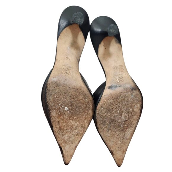 Manolo Blahnik Leather Lasercut Accents Mules Women's Size EU40| US 9.5 - Picture 10 of 14